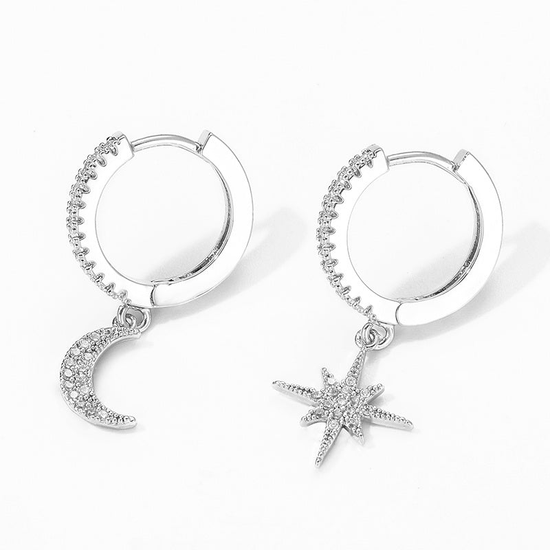 "Najma & Qamar" Earrings – Celestial Whispers by Zaaynaa