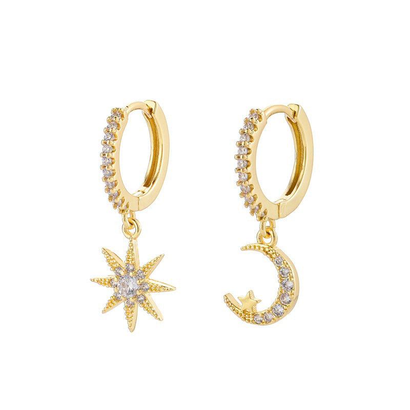 "Najma & Qamar" Earrings – Celestial Whispers by Zaaynaa