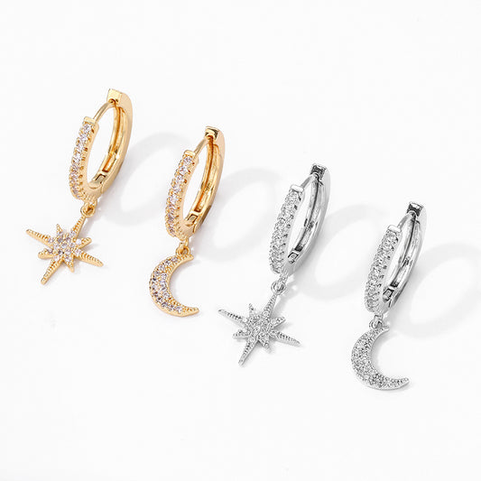 "Najma & Qamar" Earrings – Celestial Whispers by Zaaynaa
